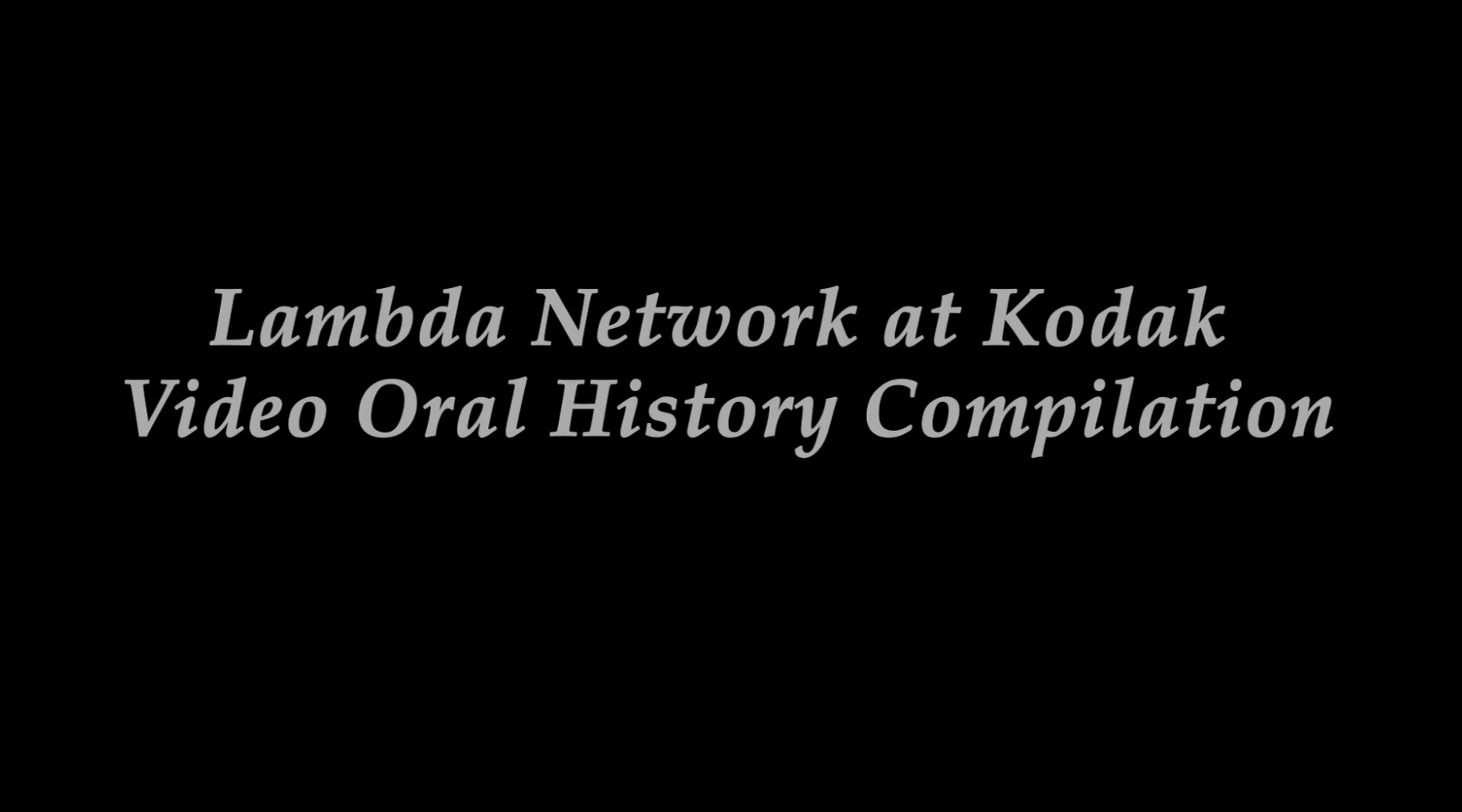 Video oral history compilation